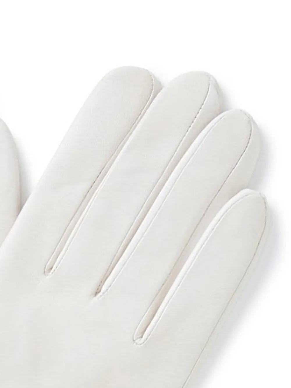 Elegant White Leather Gloves