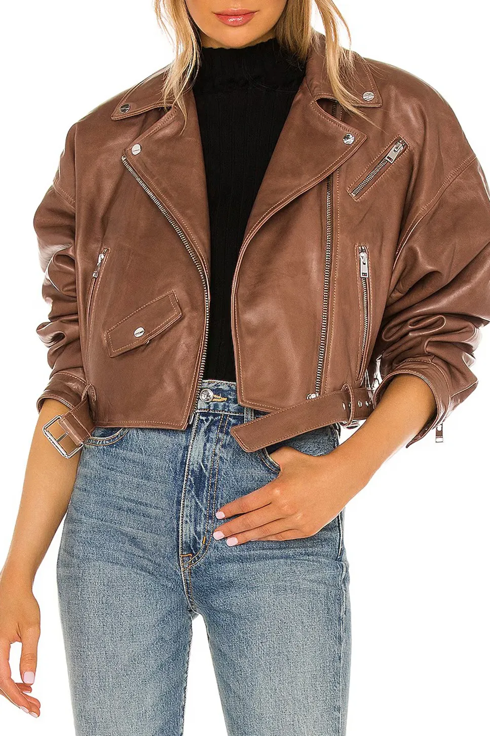 Faux Leather Biker Jacket