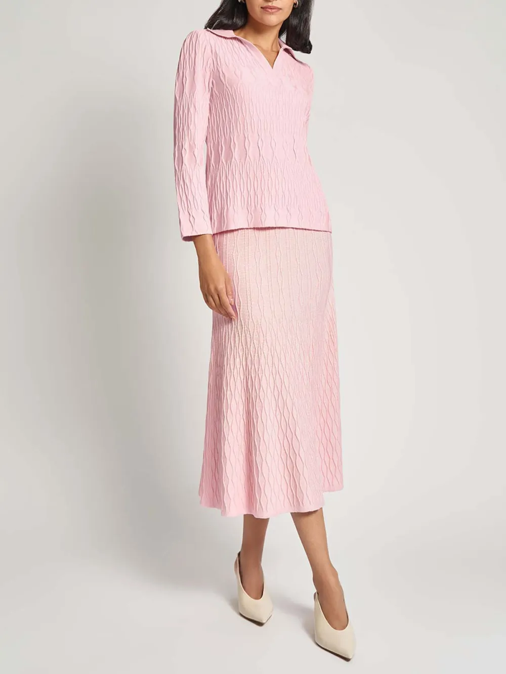 V-Neck Geometric Pattern Tunic