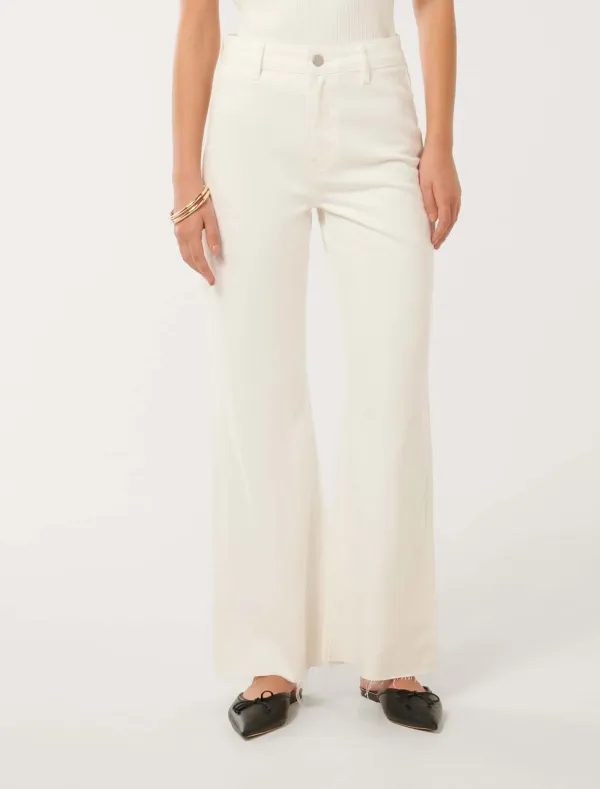 Cropped Wide-Leg Jeans