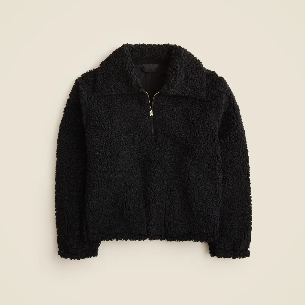 Jacquard-Print Sherpa Half-Zip Fleece Jackets