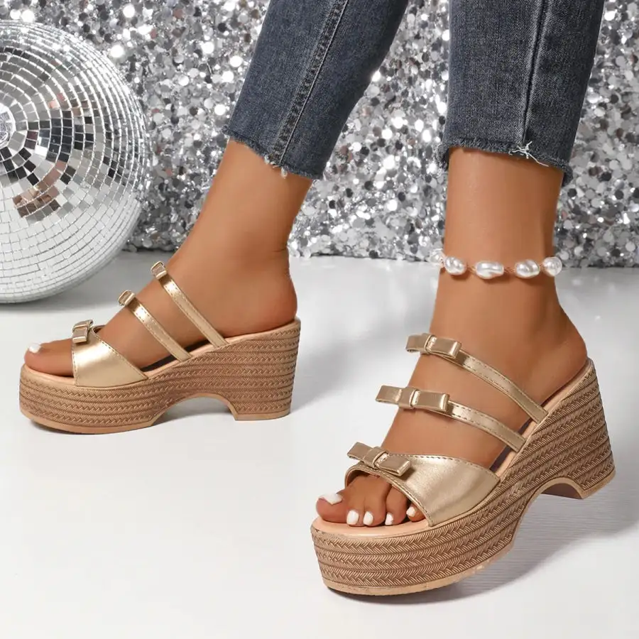 Classic Strappy Platform Wedge Sandals