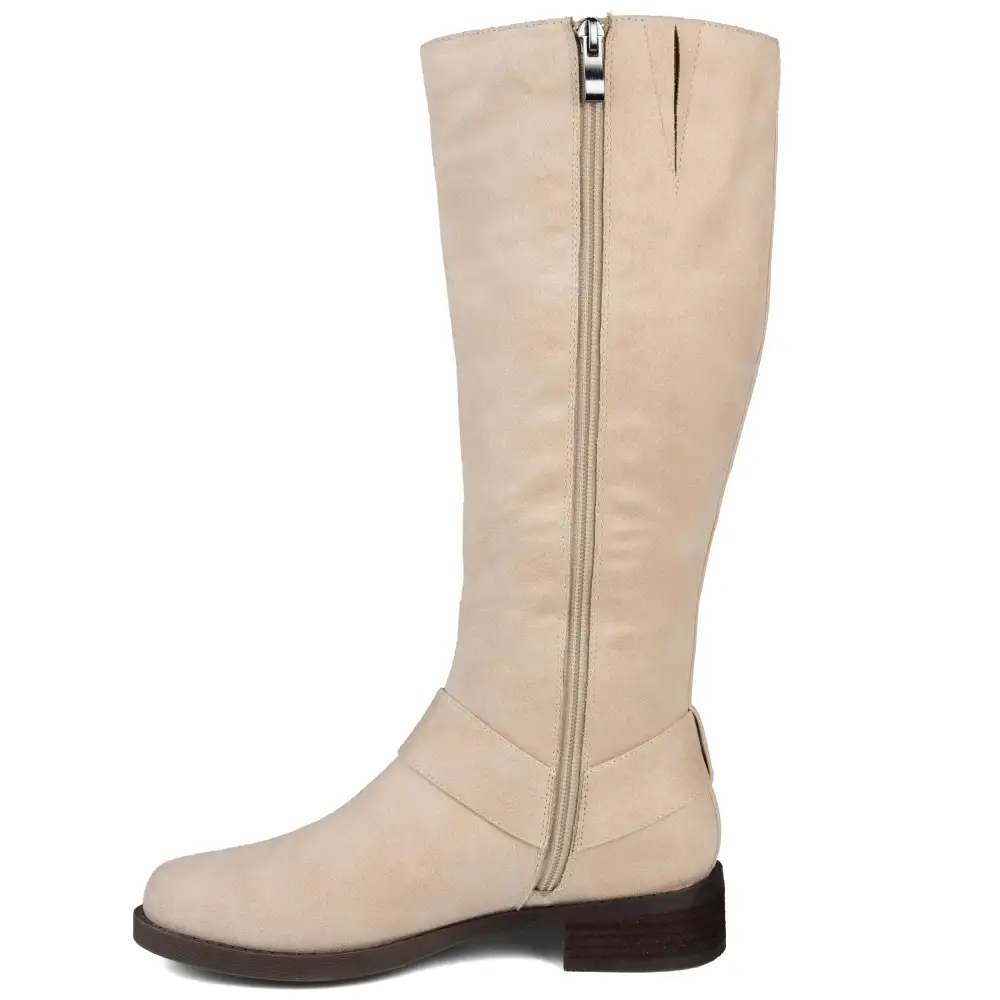 Woven Detail Wide Calf Riding Boots