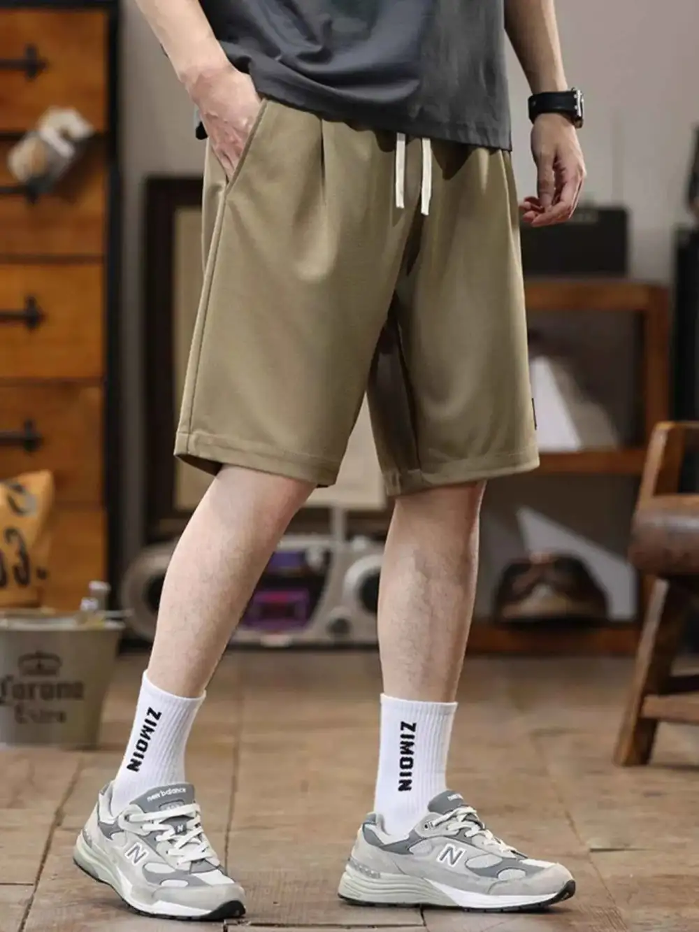 Casual Loose-Fit Drawstring Shorts