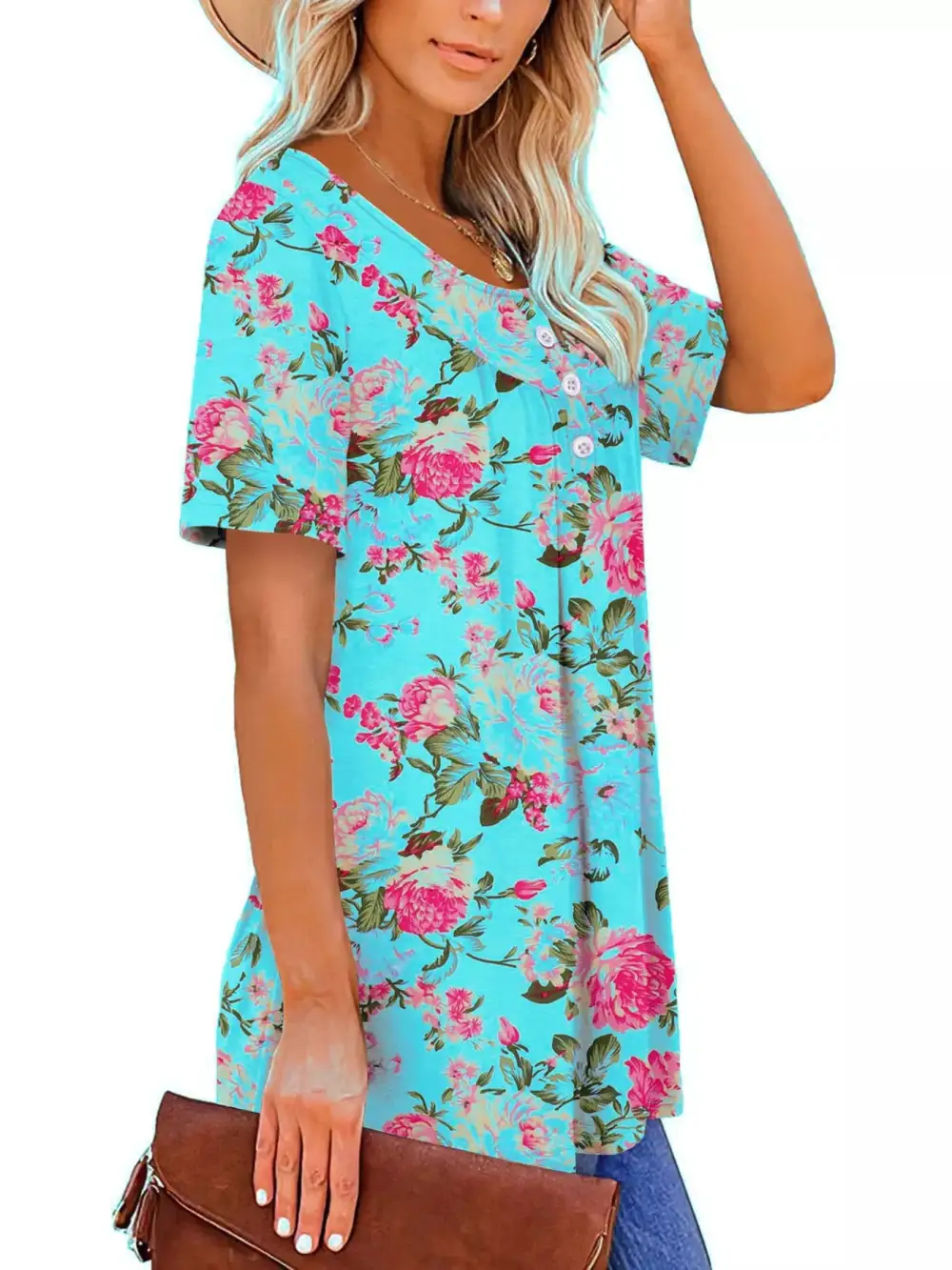Floral Print Short Sleeve T-Shirt