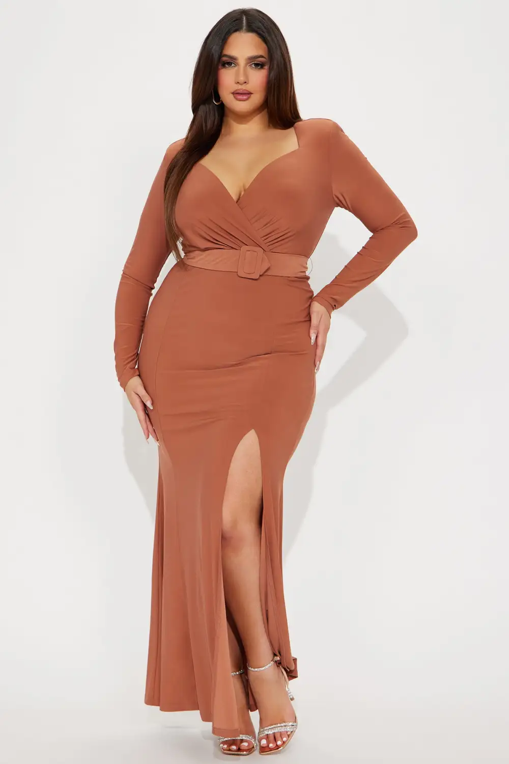 Emory Belted Maxi Dress - Camel