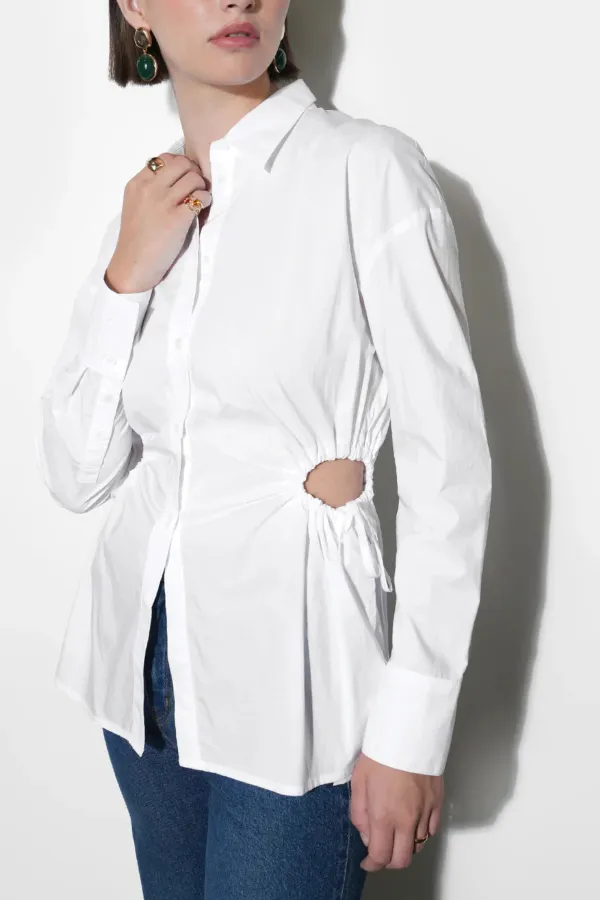 Button Collar Cotton Shirt