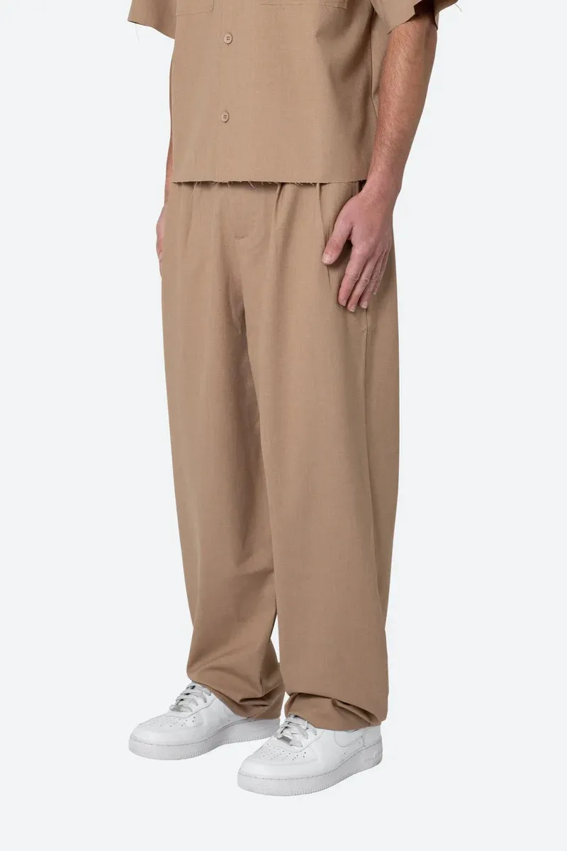 KHAKI LOOSE FIT TROUSER PANTS