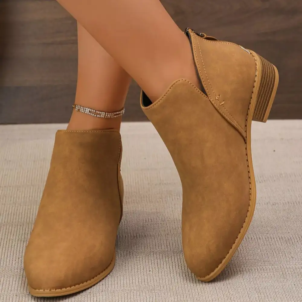 Versatile Pointed Toe Block Heel Boots