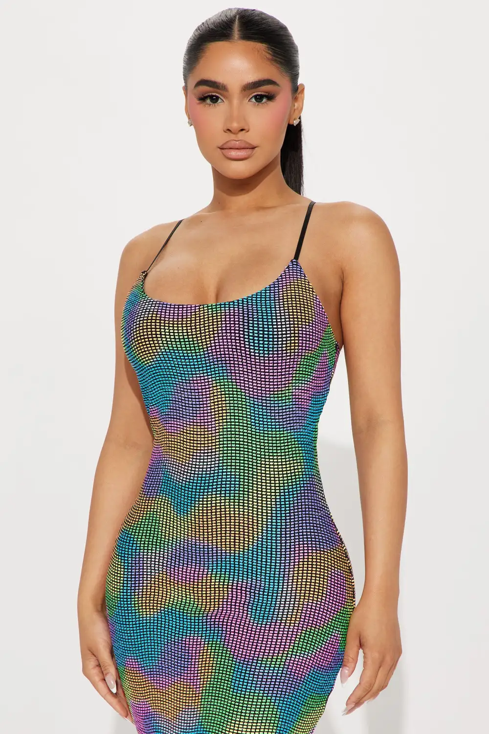 Stay Trippy Midi Dress - Multi Color