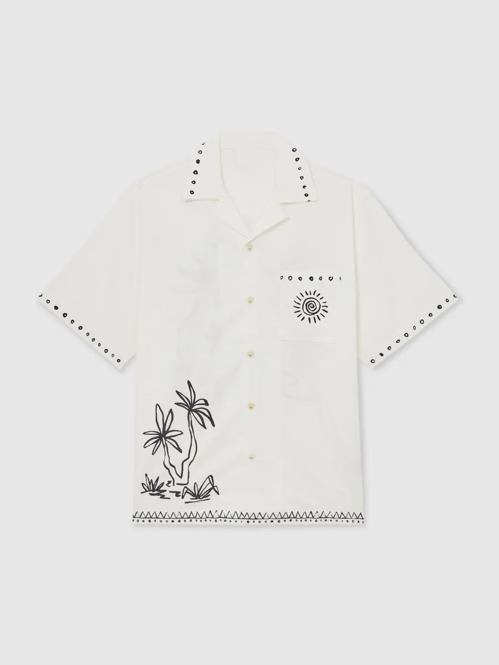 Vacation Tropical Print Men's Shirt