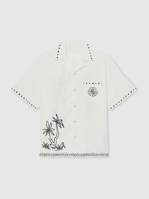 Vacation Tropical Print Men's Shirt