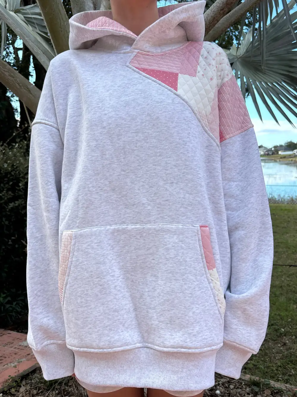 Everyday Quilted Patchwork Hoodie