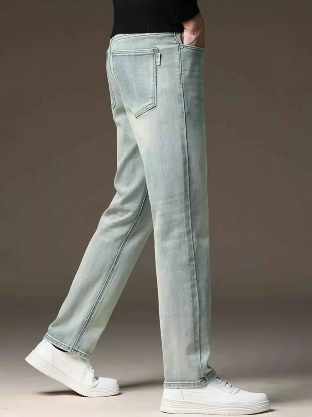 Wash Straight Fit Casual Jeans
