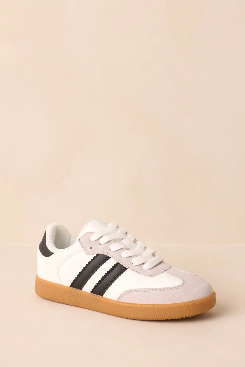 Softened Faux Leather Leather Sneakers