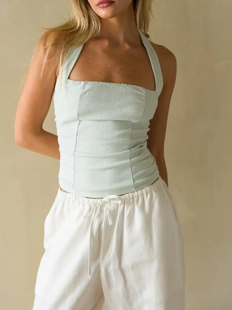 Linen Halter Top