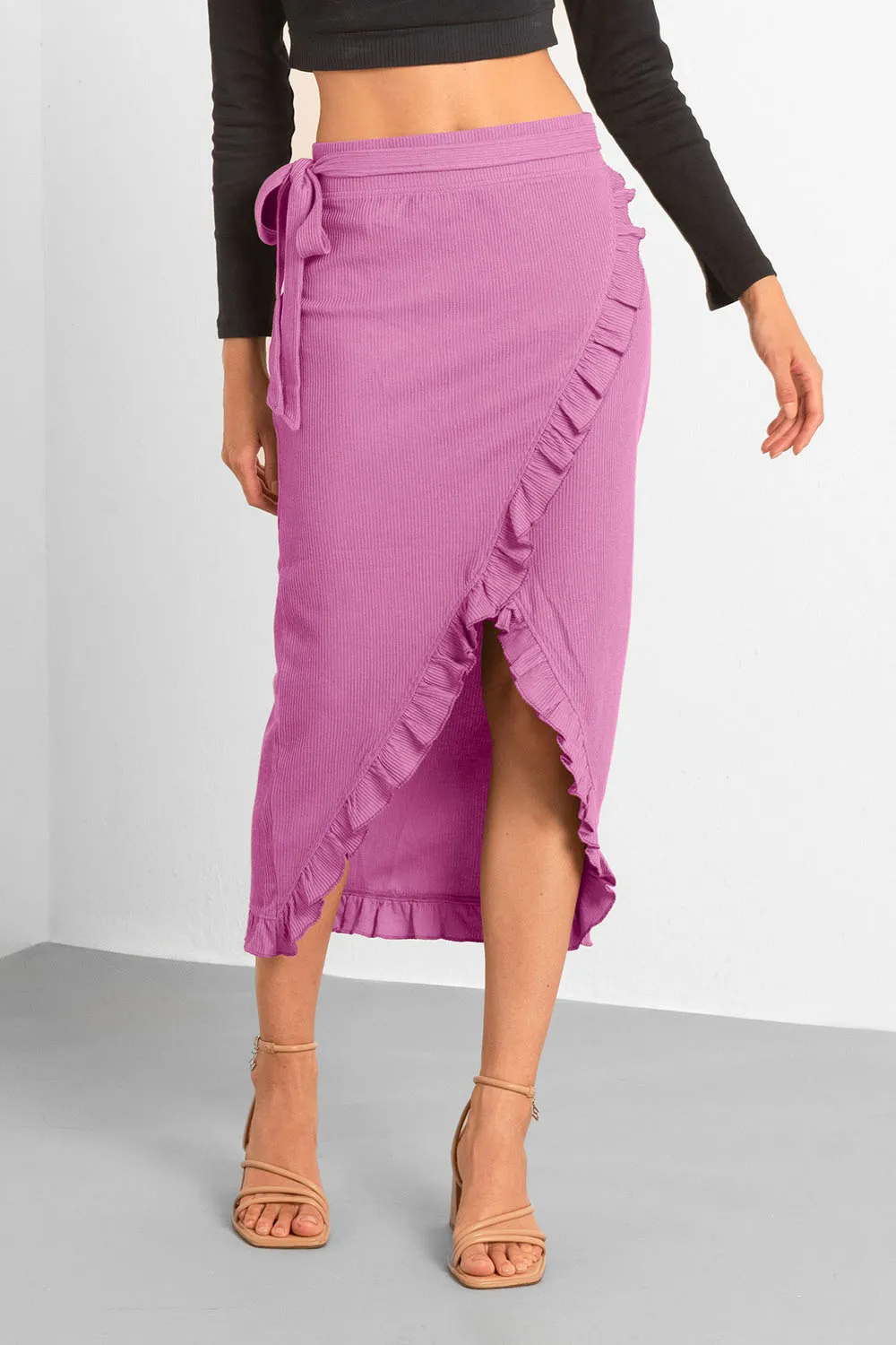 Women's Pure Cotton Ruffled Long Skirt