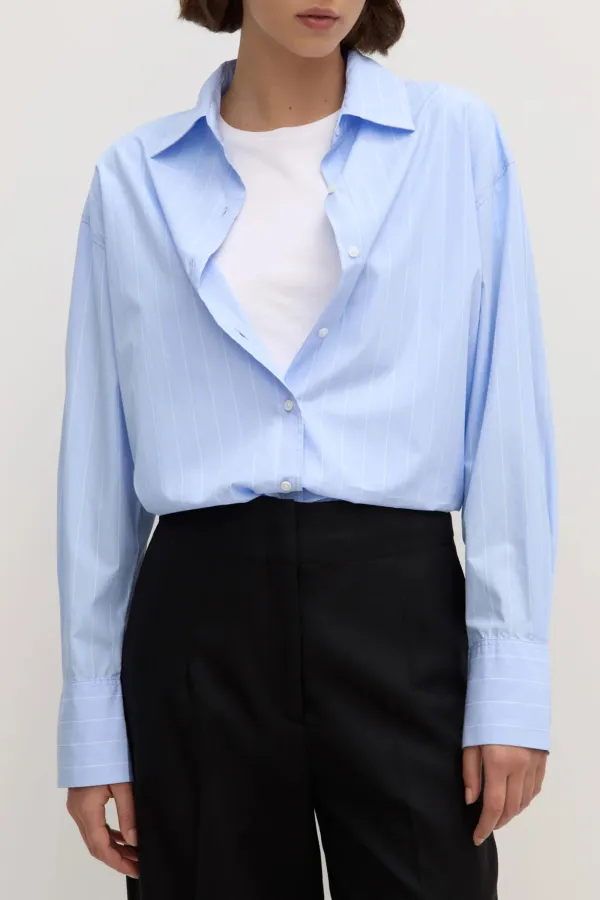 Curved Hem Loose Women's Shirt