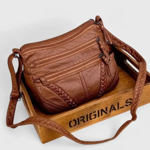Textured Structured Leather Handbag