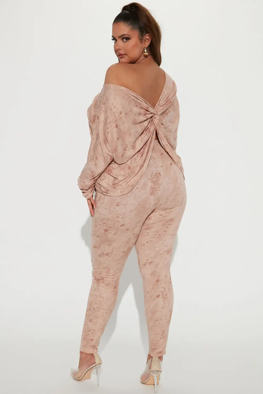 Chelsea Twist Back Legging Set - Taupe