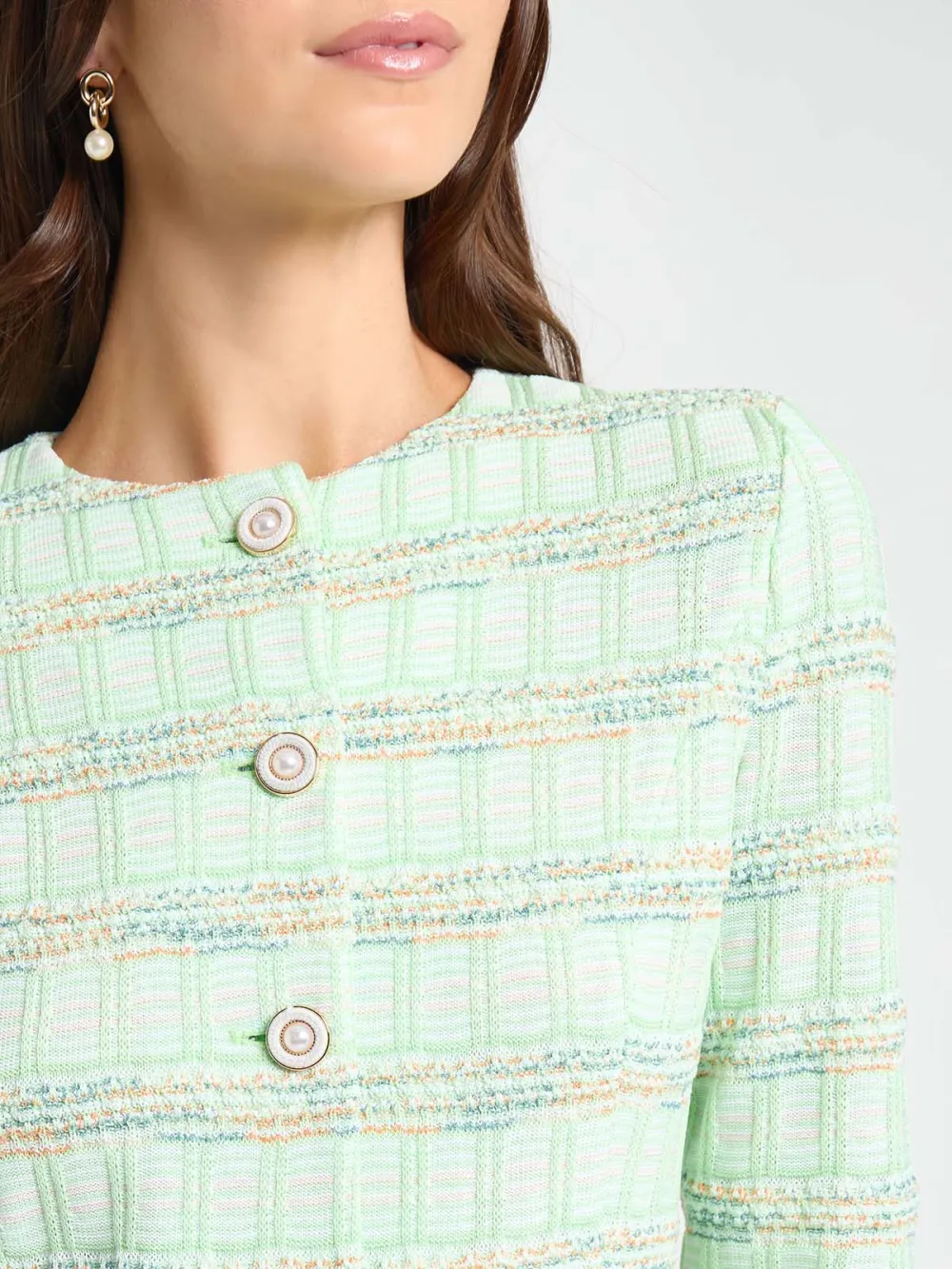 Round Neck Knitted Jacket
