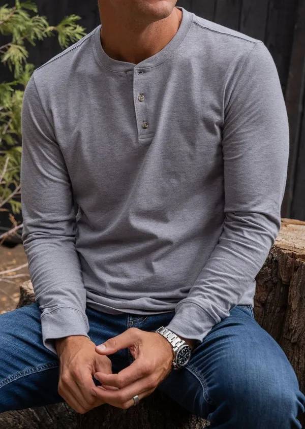 Basic Long Sleeve Henley 3-Pack
