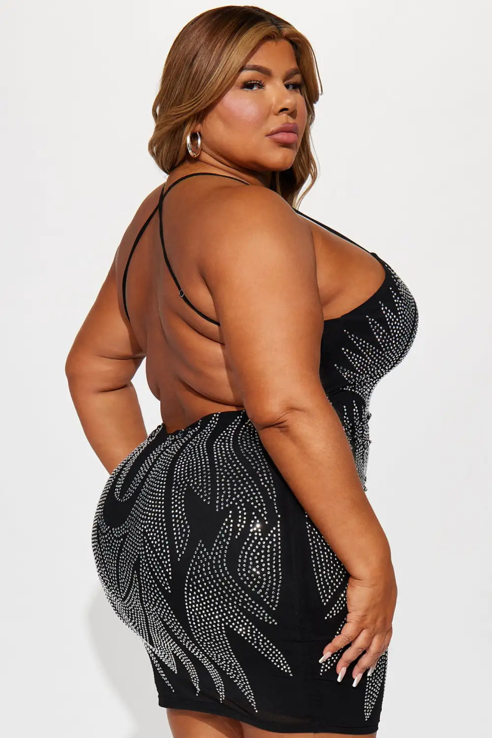 Malerie Mesh Mini Dress - Black