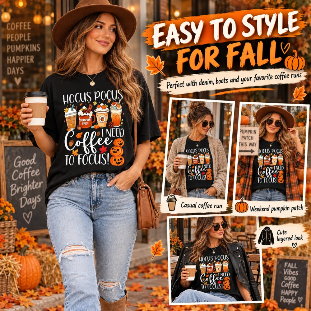 Halloween Milk Tea Print Round Neck Short Sleeve T-Shirt