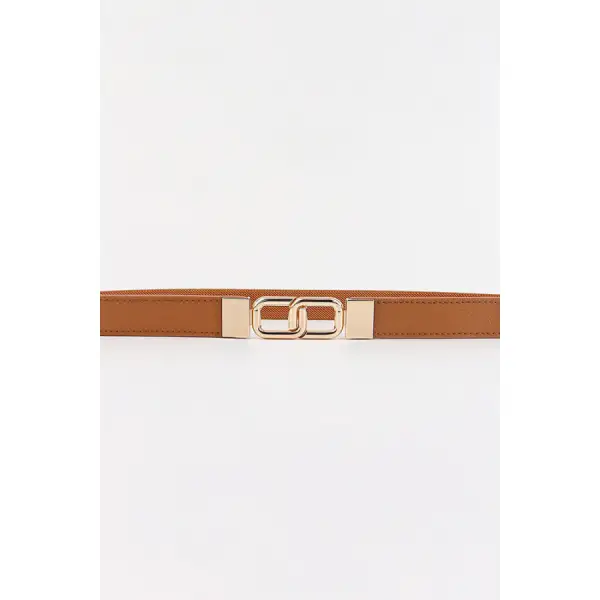 Geometric Double Buckle Elastic Belt