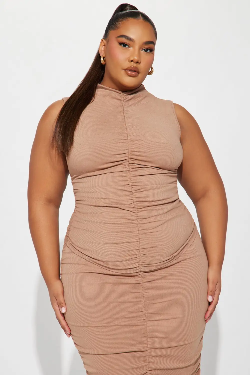 Lilian Snatched Skirt Set - Nude