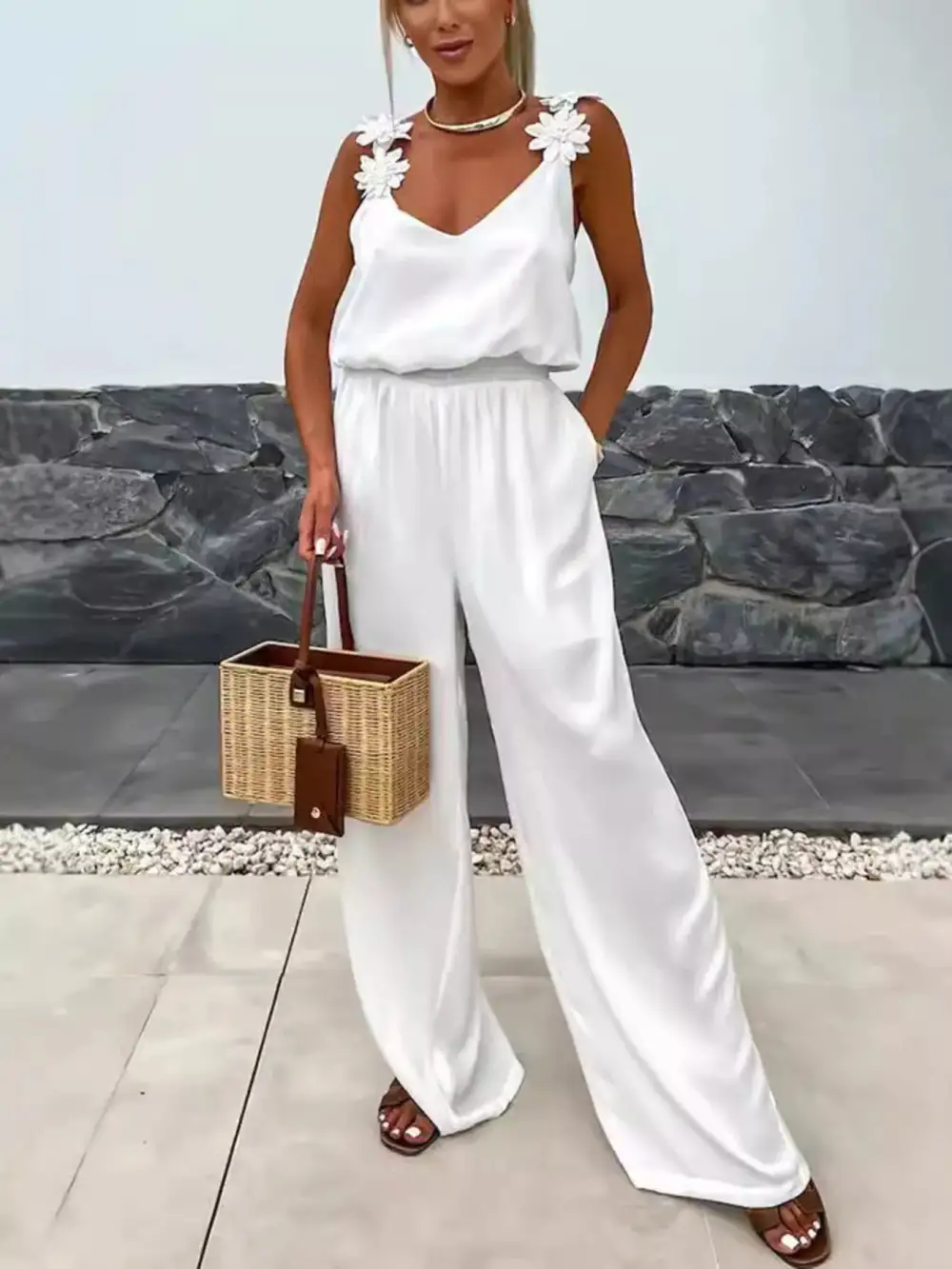 Everyday Floral Wide Leg Jumpsuit