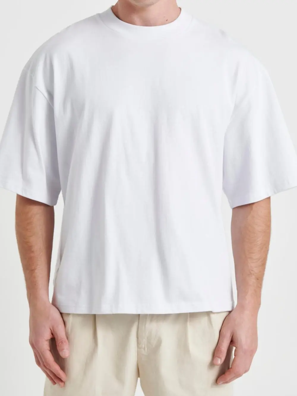Simple Casual And Daily Silver White Tee