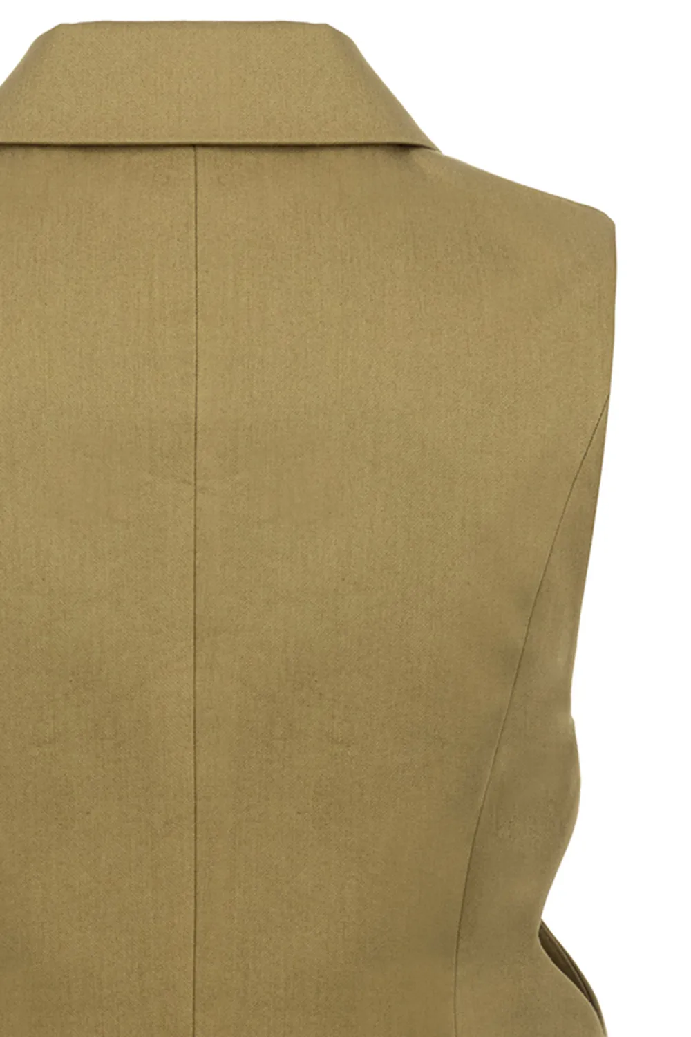 Lapel Vest-Khaki