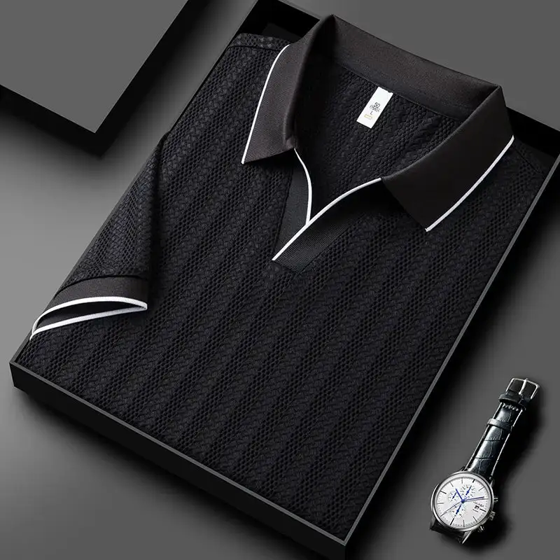 Knitted Short Sleeve Polo