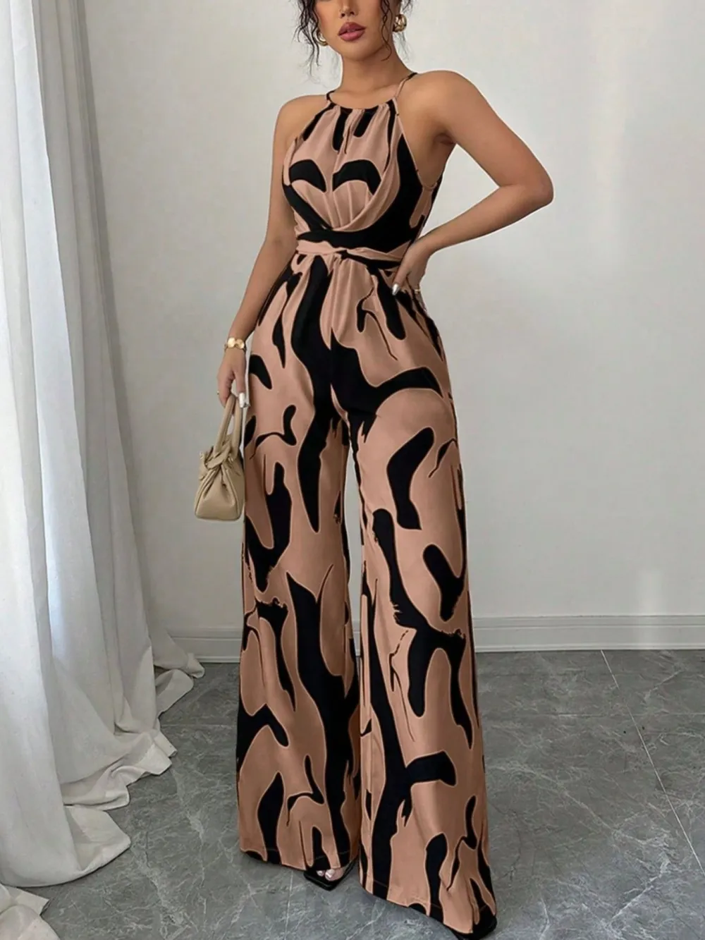 Fresh Wide Leg Sleeveless Jumpsuit