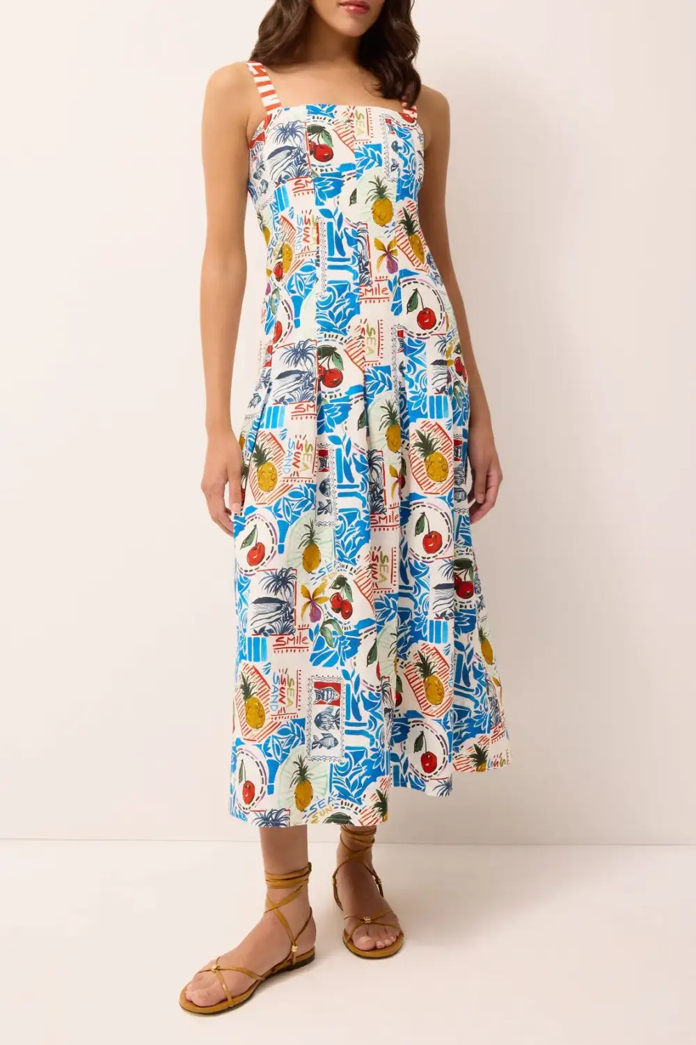 Sleeveless Seamed Dress