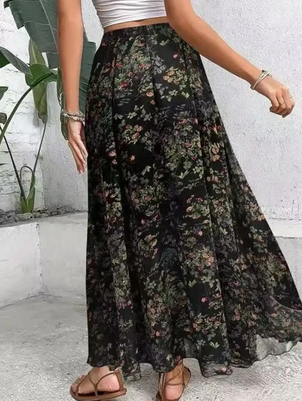 Everyday High Waist Midi Skirt