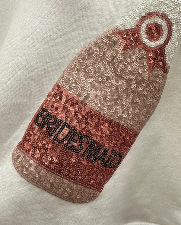 Sequin Bottle Patch Sweatshirt