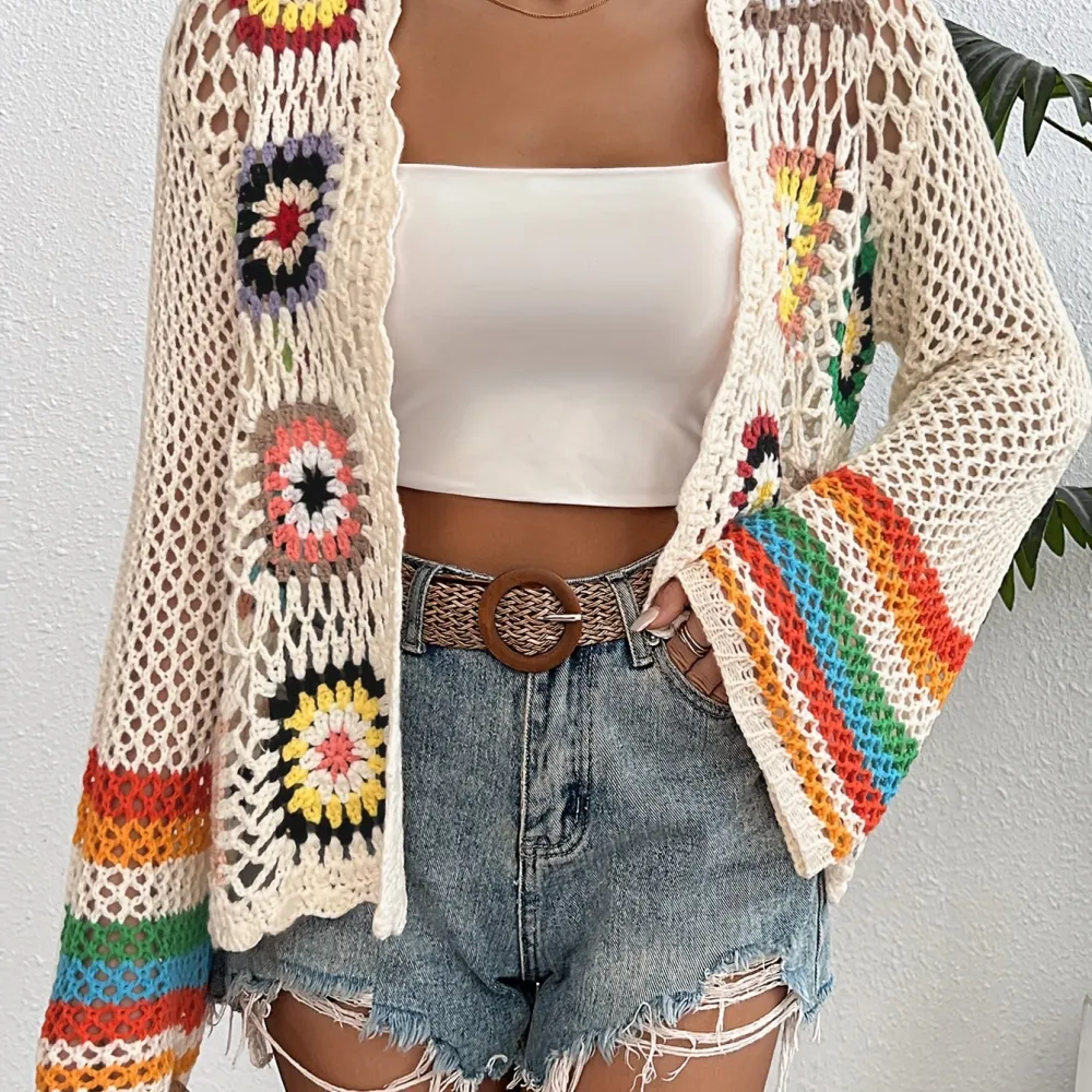 Long Sleeve Crochet Cardigan: Cozy Comfort (Open Front, Spring & Fall)