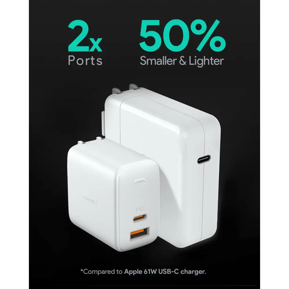 AUKEY Omnia Mix 65W Dual-Port PD Charger - PA-B3-white