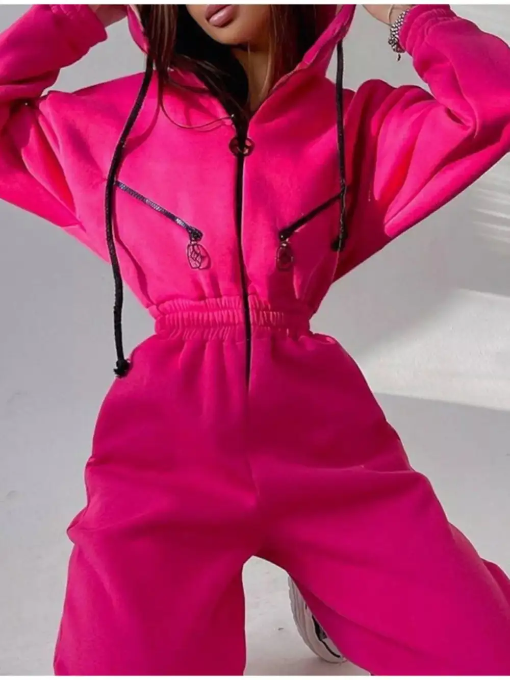 Hooded Zip Jumpsuit
