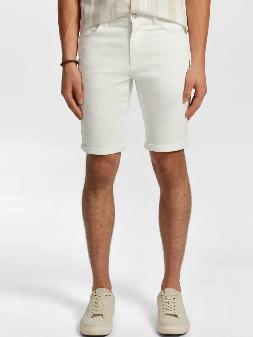 White Style Denim Short