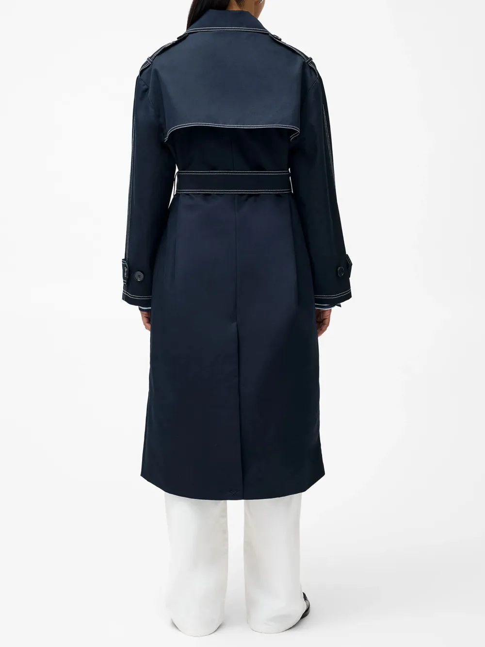 Long Waist Denim Lapel Jacket