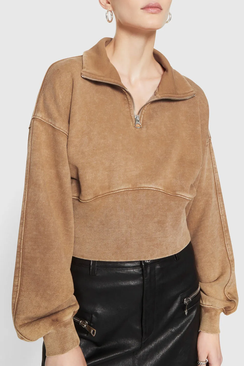 Stylish Zip-Up Collar Hoodie