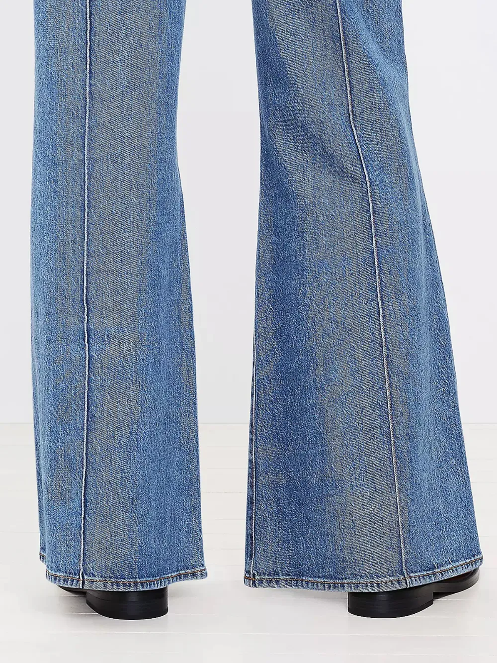 High Rise Super Flare Jeans In Vintage Indigo Wash