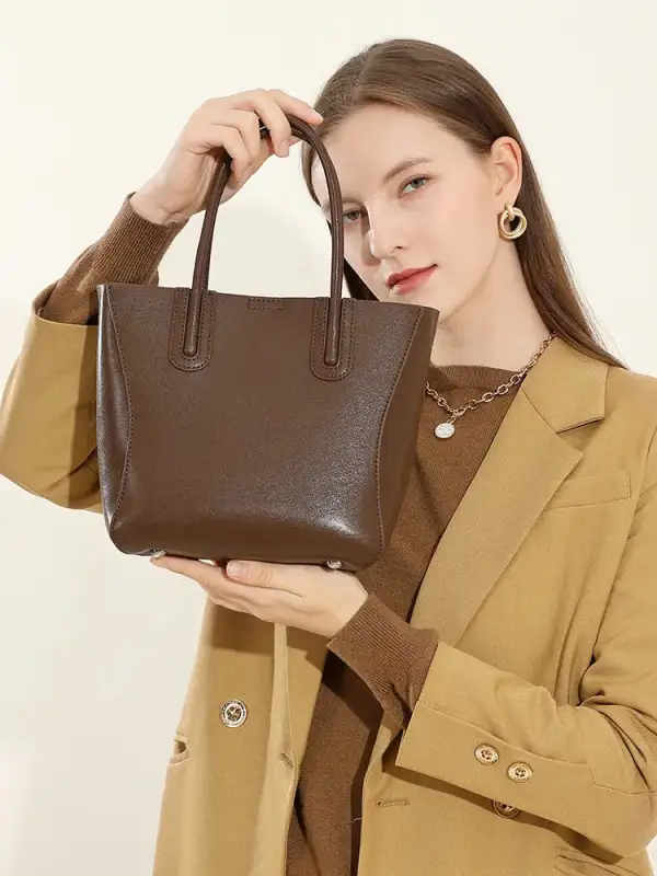 Genuine Leather Bucket Bag Timeless Functional