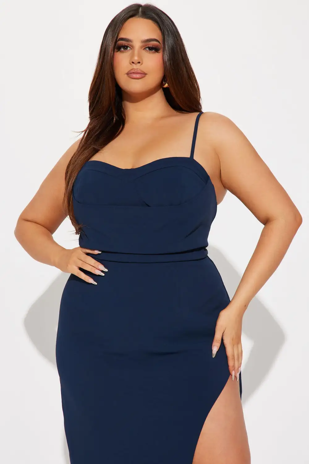 Kayla Sweetheart Maxi Dress - Navy