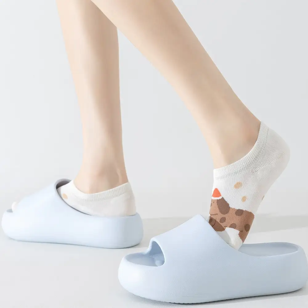 Whimsical Animal Cotton Footie Socks