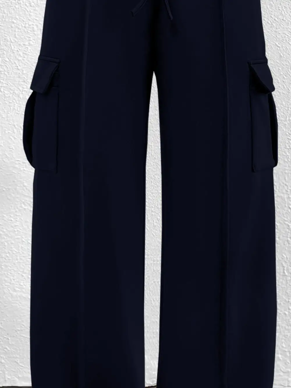 High Waist Cargo Pants With Drawstring