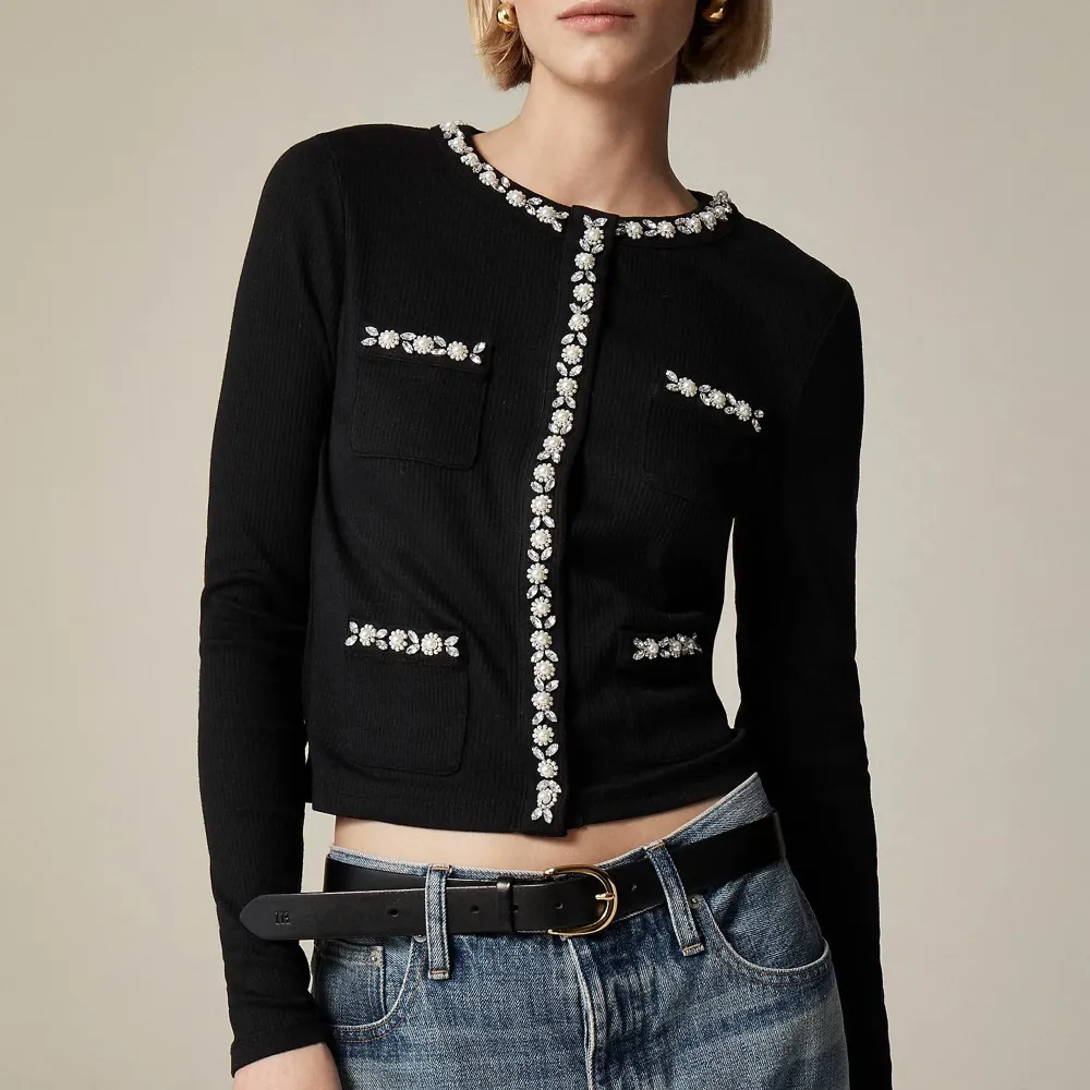 fleece hoodie with sequins